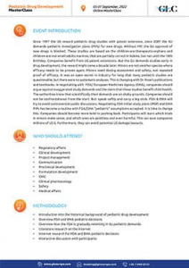 Pediatric Drug Development Agenda Overview