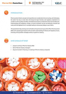 Pharma M&A Agenda Overview
